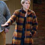Home Town S07 Erin Napier Orange Checkered Coat