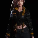 Stellar Blade 2024 Eve Cropped Leather Jacket