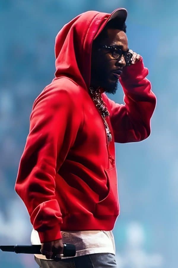 Kendrick Lamar Not Like Us Pop Out Concert Red Hoodie