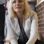 Billions S02 Lara Axelrod White Leather Jacket
