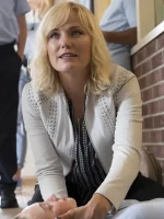 Billions S02 Lara Axelrod White Leather Jacket