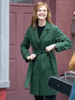 A COMPLETE UNKNOWN ELLE FANNING BROWN FUR SUEDE JACKET - Image 5