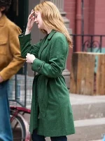 A COMPLETE UNKNOWN ELLE FANNING BROWN FUR SUEDE JACKET - Image 3