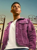 BEL-AIR S02 JABARI BANKS PURPLE DENIM JACKET