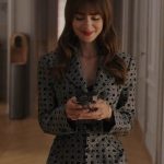 Emily in Paris S03 Lily Collins Black & Grey Blazer