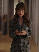 Emily in Paris S03 Lily Collins Black & Grey Blazer
