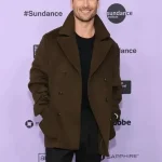 Hit Man 2024 Glen Powell Wool Peacoat