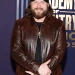 Nate Smith ACM 2024 Awards Brown Leather Jacket