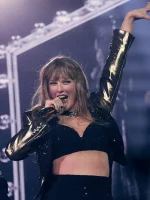 Taylor Swift Paris Eras Tour Metallic Gold Tail Coat - Image 3