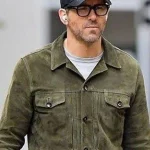 Welcome to Wrexham Ryan Reynolds Green Suede Jacket