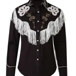 Barbie Ryan Gosling Black Fringe Shirt - Image 2