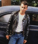 cry baby johnny depp leather jacket - Image 3