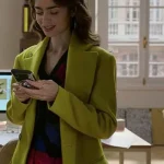 Emily In Paris Emily Cooper Lime Wool Coat