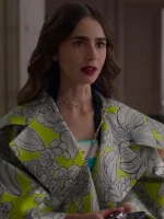 Emily in Paris S02 Lily Collins Yellow Floral Jacket - Image 2