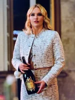 Emily In Paris S03 Camille Razat Tweed Cropped Jacket