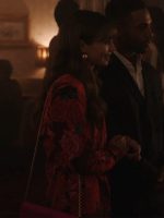 Emily In Paris S03 Lily Collins Red Rose Printed Blazer - Image 3