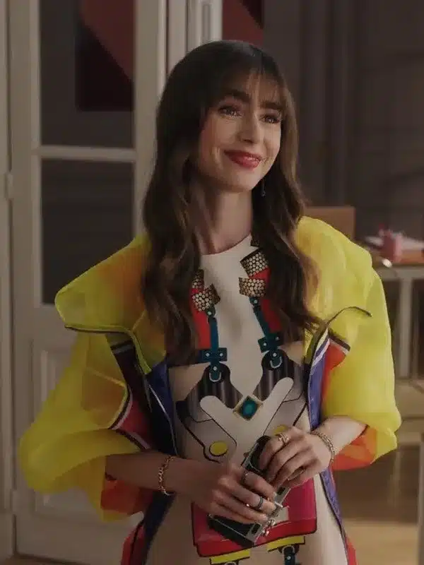 emily-in-paris-s03-lily-collins-yellow-jacket-51. Emily in Paris S03 Lily Collins Yellow Jacket - Image 1