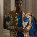 Emily In Paris S03 Samuel Arnold Brown Floral Print Blazer