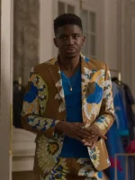 Emily In Paris S03 Samuel Arnold Brown Floral Print Blazer