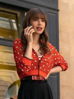 Emily in Paris Season 03 Lily Collins Dotted Jacket