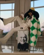 Emily In Paris Season 2 Jeremy O.harris Print Fur Coat - Image 2