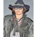 JOHNNY DEPP VINTAGE BLACK LEATHER JACKET - Image 3