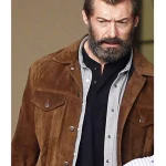Logan Movie Hugh Jack man  Suede Leather Jacket