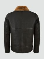 Mens traditional shearling leather jacket - Image 5
