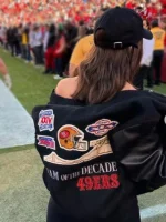 Olivia Culpo San Francisco 49ers Bomber Jacket - Image 2