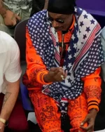 Olympics 2024 Snoop Dogg Orange Bandana Tracksuit - Image 2