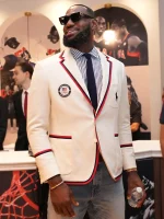 PARIS 2024 OLYMPICS LEBRON JAMES WHITE BLAZER