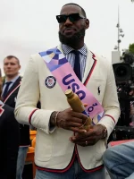PARIS 2024 OLYMPICS LEBRON JAMES WHITE BLAZER - Image 2