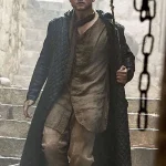 Robin Hood Taron Egerton Leather Quilted Coat