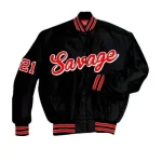 SAVAGE BLACK VARSITY JACKET