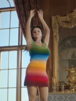 Selena Gomez Love On Rainbow Knitted Dress - Image 5