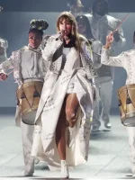 Taylor Swift Paris Eras Tour White Coat - Image 3
