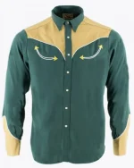 The Umbrella Academy S04 Nick Offerman Green Western Shirt - Image 3
