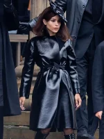 ZOË KRAVITZ THE BATMAN 2022 BLACK COAT - Image 2