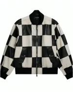 Bel-Air S03 Vic Mensa Checkered Leather Jacket - Image 2