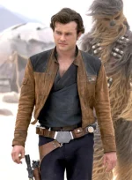 Solo A Star Wars Story Alden Ehrenreich Brown Jacket - Image 2