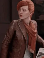 Spider-man Mary Jane Brown Leather Jacket