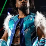 Xavier Woods WWE Monday Night RAW Blue Leather Vest