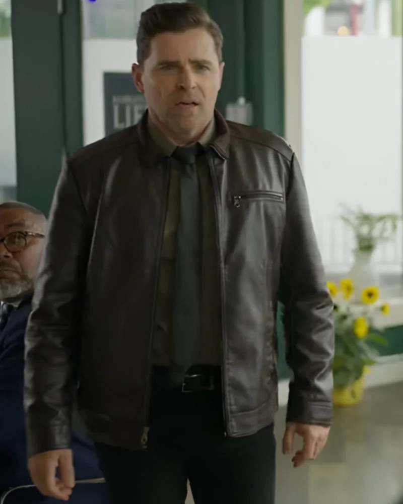 26nelly-knows-mysteries-a-fatal-engagement-kavan-smith-brown-jacket Nelly Knows Mysteries A Fatal Engagement Kavan Smith Brown Jacket - Image 1