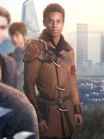 Keith Powers Uglies 2024 Brown Leather Jacket - Image 2