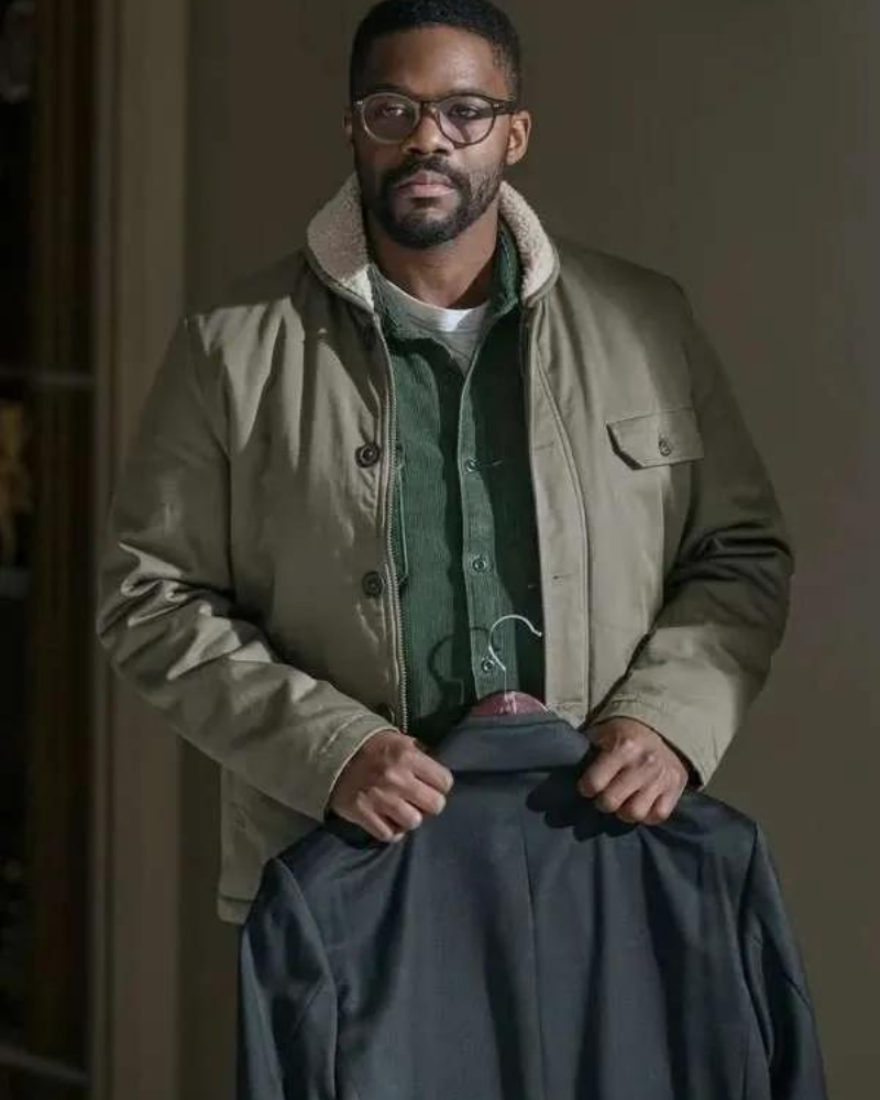 30saul-durand-3-body-problem-green-jacket Saul Durand 3 Body Problem Green Jacket - Image 1