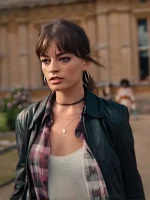Maeve Wiley Sex Education S04 Leather Jacket - Image 2