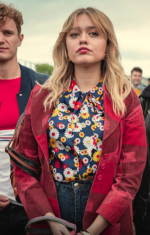 Sex Education S03 Aimee Lou Wood Pink Coat