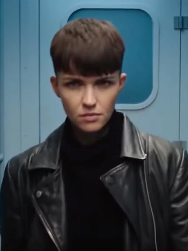 59sas-red-notice-ruby-rose-black-leather-jacket SAS: Red Notice Ruby Rose Black Leather Jacket - Image 1