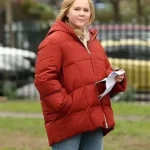 Amy Schumer Life and Beth S02 Orange Puffer Jacket
