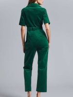 Sex Education S04 Aimee Lou Wood Green Corduroy Jumpsuit - Image 3